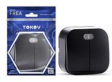 Выключатель 2-кл. ОП Frea 10А IP20 250В с индикацией АБС-пластик карбон | код TKE-FR-V2I-C14 | TOKOV ELECTRIC