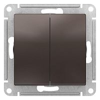 Переключатель перекрестный 2-кл. AtlasDesign 2хсх.7 10АХ механизм мокко | код ATN000673 | Systeme Electric