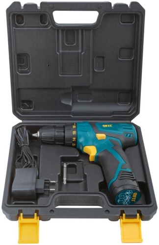 Дрель-шуруповерт аккумуляторная 12В 0-350/1100об/мин 20Нм 2 (Li-Ion) 1.3А.ч FIT 80181 фото 6