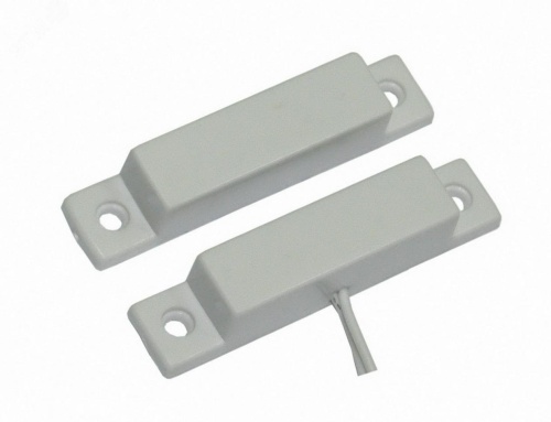 Датчик магнитоконтактный, НЗ, белый, накладной для деревянных дверей, зазор 25 мм | код ST-DM120NC-WT | Smartec