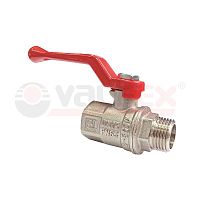 Кран шаровой латунный PREMIUM для ВОДЫ 1 1/2дюйм ВР/НР рычаг НИКЕЛИР-Й 11Б27фт1М | код VF.215.NR3.112.PREMIUM | VALFEX