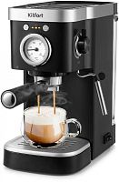 Кофеварка рожковая Kitfort КТ-788 1450Вт черный/серебристый | код 1893634 | KITFORT