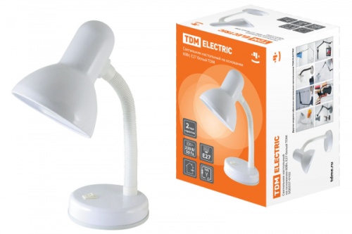 Светильник настольный на основании 60Вт, E27 белый TDM | код SQ0337-0102 | TDM Светильник настольный на основании 60Вт, E27 белый TDM | код SQ0337-0102 | TDM