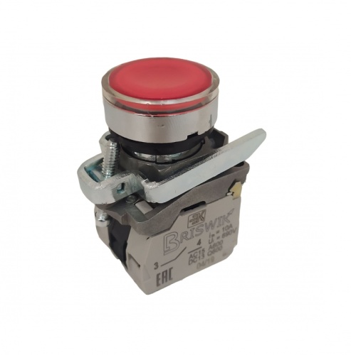 Выключатель Briswik КМЕ 4621м -ЛС 24В красный IP65 УХЛ2 10А 2но+1нз | код aD-EB-5Ai-3232 | Briswik