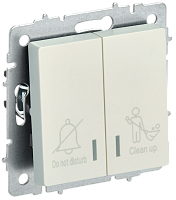 BRITE Выключ. 2-кл. с инд. отел. 10А ВС10-2-9-БрЖ жемч. IEK | код BR-V20-2-10-K36 | IEK