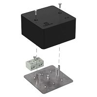 Коробка огнестойкая разветвительная для кабель-канала 40-0460-FR6.0-4-2-Р Е15-Е60 RAL9005 85х85х45 (44 шт/кор) Промрукав | код 40-0460-9005-FR6.0-4-2-Р | ПРОМРУКАВ