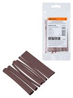 Набор трубок термоусаживаемых, клеевых Моноцвет-диапазон, коричневый TDM | код SQ0548-2306 | TDM