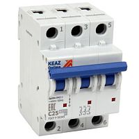 Выключатель автоматический модульный OptiDin ВМ63-3D25-15-УХЛ3 | код 341974 | КЭАЗ