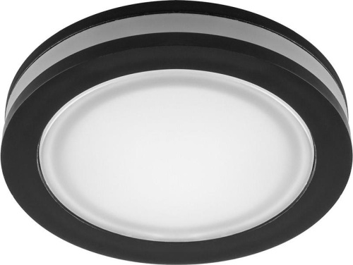 Светильник светодиодный ДВО-7w 4000K 560Лм с белой светодиодной подсветкой черный | код 29569 | Feron