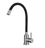 Смеситель для кухни TSARSBERG TSB-114-BL002 гибкий излив ЧЕРНЫЙ тип См-МОЦБА | код TSB-114-BL002 | TSARSBERG