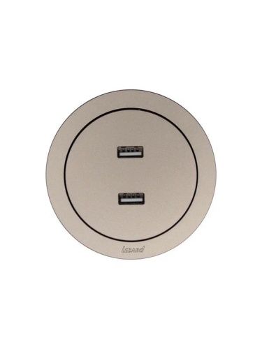 Розетка 2-м СП OSEN USB разъем механизм титан LEZARD 743-3788-192 фото 4
