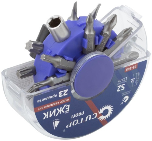 Набор бит в пластиковом боксе ''Ёжик'', profi, 23 предмета | код 83-868 | FIT