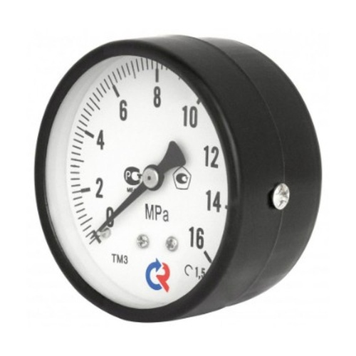 Манометр TM310T Dy 63 с задн. подкл., 1/4", 0-16 бар (кл. точн. 2,5) | код. TM-310T.0216 | VALTEC