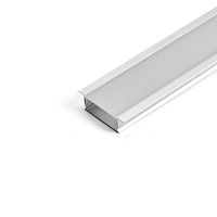 Профиль алюминиевый "встраиваемый" без крепежей серебр. SAB251 с матовым экраном 2 заглушками в комплекте SAFFIT 55246