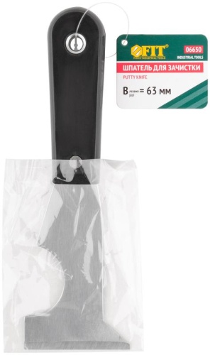 Шпатель многофункциональный малярный, пластиковая ручка Профи 63 мм | код 6650 | FIT фото 3