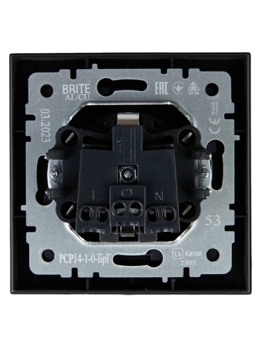 BRITE Роз. с з/к/ш 16А в сб. РСР14-1-0-БрГ граф. IEK | код BR-R14-16-K53-F | IEK фото 2