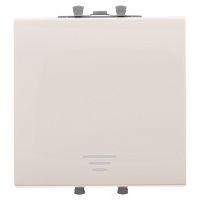 Кнопка одноклавишная модульная, Avanti, Ванильная дымка, 2 модуля | код 4405152 | DKC