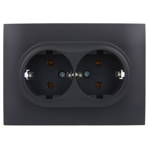 SKANDY Роз. 2-я с з/к без з/ш 16А сб. SK-R08T титан IEK | код SK-R21-16-K48-F | IEK фото 2 SKANDY Роз. 2-я с з/к без з/ш 16А сб. SK-R08T титан IEK | код SK-R21-16-K48-F | IEK фото 2