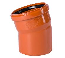 Отвод наружной канализации 110х15 град. | код 220200 | Ostendorf