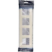 Рамка для розеток и выключателей Elegance 14-5014-02 Classic, на 4 поста, слоновая кость | код Б0060587 | ЭРА