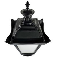 Светильник Онегин НТУ 06-150-03 опал ПММА IP44корпус черный ф60 ИУ | код 1030480136 | Элетех