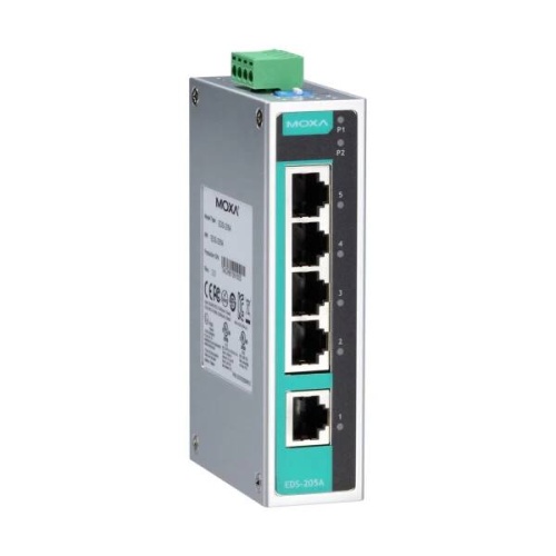 Коммутатор EDS-205A 5 port entry-level unmanaged Ethernet Switches with dual power input | код 00-06009045 | MOXA