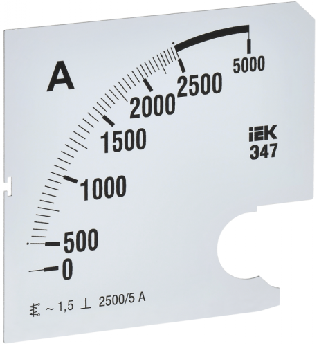 Шкала смен. для амперметра Э47 2500/5А-1,5 96х96мм IEK | код IPA20D-SC-2500 | IEK Шкала смен. для амперметра Э47 2500/5А-1,5 96х96мм IEK | код IPA20D-SC-2500 | IEK