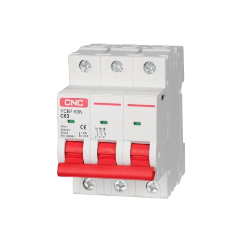 Модульный автоматический выключатель YCB7-63N 50А 3P 6кА C | код A700111 | CNC
