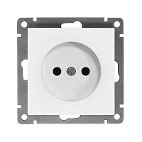 Розетка 1-м СП Афина 16А IP20 без заземл. механизм бел. | код A0022 | Universal