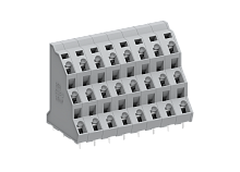 258315 Клемма MCS 3-уровневая, угловая, шаг 7.5мм, 15 конт., сер., шт | код 258315 | SUPU