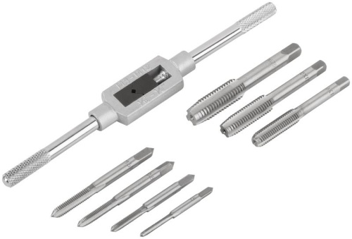 Метчики, легированная сталь Профи 7 шт., Метчикодержатель универсальный, блистер | код 70802 | FIT фото 2