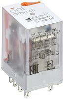 Реле интерфейсное ORM-1 4C 220В AC со светодиодом и тестовой кнопкой ONI | код ORM-1-4C-AC220V-L-B | IEK