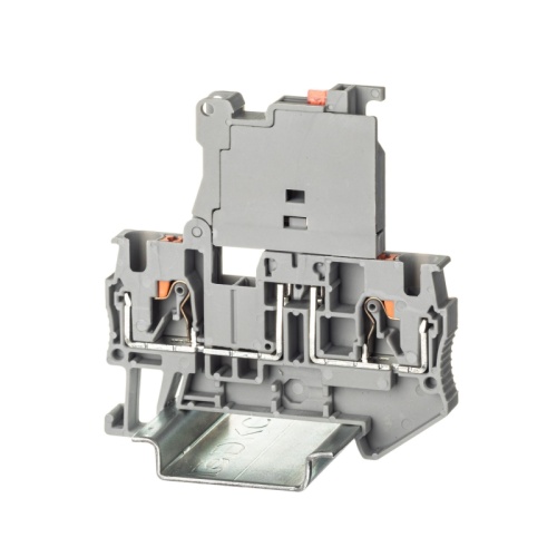 Клемма для предохранителя, зажим push-in, 2 точки подключения, 4 кв.мм, серая | код VPR-4-HESILED250 | DKC Клемма для предохранителя, зажим push-in, 2 точки подключения, 4 кв.мм, серая | код VPR-4-HESILED250 | DKC