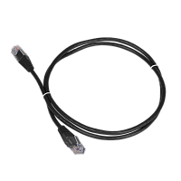 Патч-корд TWT UTP кат.5e, с заливными колпачками, 0.15 м, черный | код TWT-45-45-0.15-BK | TWT