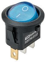 KCD11-101N 250В AC/DC, 1P, 3А, (3с), ON-OFF, черный корпус, синяя клавиша, LED, Micro TDM | код SQ0746-0127 | TDM