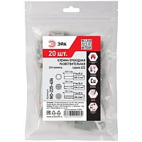 Клемма проходная разветвительная 222-4124 2/4 полюса 0.08-2.5/4кв.мм с рычагами NO-225-406 (уп.20шт) Эра Б0067950