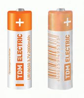 Аккумулятор LIR18650 3,7 В 2600 мА*ч Li-Ion, термоусад., TDM | код SQ1702-0087 | TDM