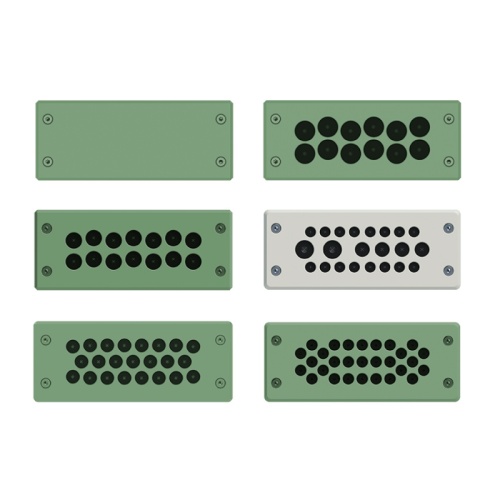 Панель кабельного ввода с фланцами для щита EC 148x60мм, кол-во вход. x диаметр в мм: 16x3,0-6,5 / 4x5,0-9,2 / 2x8,0-12,5, IP65 | код ECRM0022 | ETA
