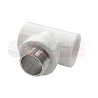 Тройник переходной с наружной резьбой 25х3/4'х25 (45/15) БЕЛЫЙ | код. 10128025-PRO | Valfex