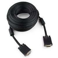 Кабель VGA Premium Cablexpert CC-PPVGA-10M-B, 15M/15M, 10м, черный, двойной экран, феррит.кольца, пакет | код CC-PPVGA-10M-B | Cablexpert