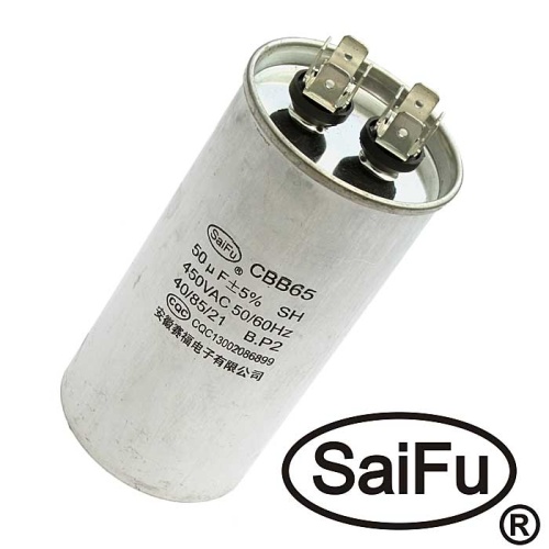 Пусковой конденсатор SAIFU CBB65, 50 мкФ, 450 В | код 99759 | Saifu Пусковой конденсатор SAIFU CBB65, 50 мкФ, 450 В | код 99759 | Saifu