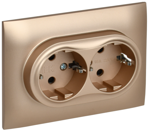 SKANDY Роз. 2-я с з/к/ш 16А в сб. SK-R07Sa песоч. IEK | код SK-R24-16-K98-F | IEK