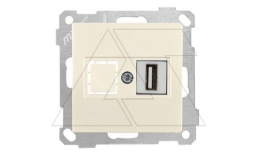 21 - Розетка 1xUSB Type A, для передачи данных, сл.кость | код 2100-455-0102 | Mutlusan 21 - Розетка 1xUSB Type A, для передачи данных, сл.кость | код 2100-455-0102 | Mutlusan