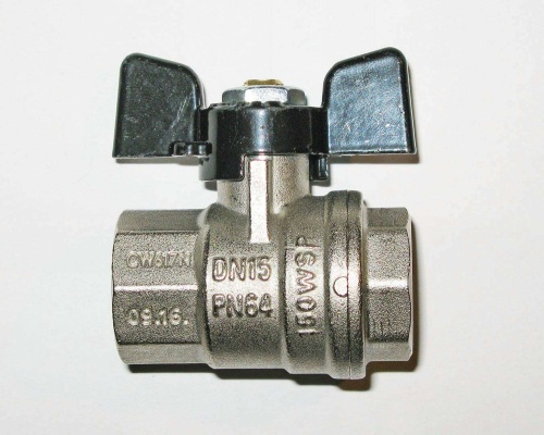 Кран шаровой 1/2' ВВ бабочка OREGON серия 302 полный проход (03020062) | код RG008Q14O52IOO | Bugatti