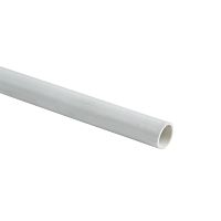 Труба гладкая ПВХ жесткая d16 мм (2 м) (50 м/уп) белая-Plast | код  trg-16w-2m | EKF