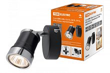 Спот СНС 50 Вт, GU10, 230В, 50 Гц, IP44, Юкка, черный/хром TDM | код SQ0358-0220 | TDM