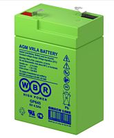 WBR GP645 Аккумуляторная батарея для ИБП, напряжение: 6В, ёмкость: 4,5Ач, клеммы типа: F1, Размеры ВШГ: 106x47x70мм, вес: 0,8кг. Срок службы: 8 лет. | код WBR GP645 | WBR