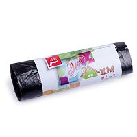 Мешки для мусора 30 л, черные, в рулоне 20 шт., ПНД, 6 мкм, 50х60 см, КОНЦЕПЦИЯ БЫТА ЭкоДом , 2098 | код 601348 | КОНЦЕПЦИЯ БЫТА