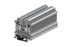 Клемма винтовая на DIN рейку, сечение провод. 0,2-2,5 мм, cерая. I = 32 А. U=800В | код 303991 (50) | SUPU