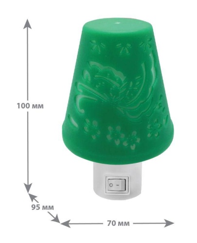 Светильник светодиодный NL-194 "Светильник зеленый" 220В ночник с выкл. Camelion 12910 Светильник светодиодный NL-194 "Светильник зеленый" 220В ночник с выкл. Camelion 12910